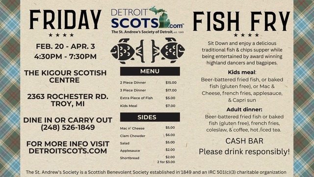 Detroit Scots Fish Fry Graphic